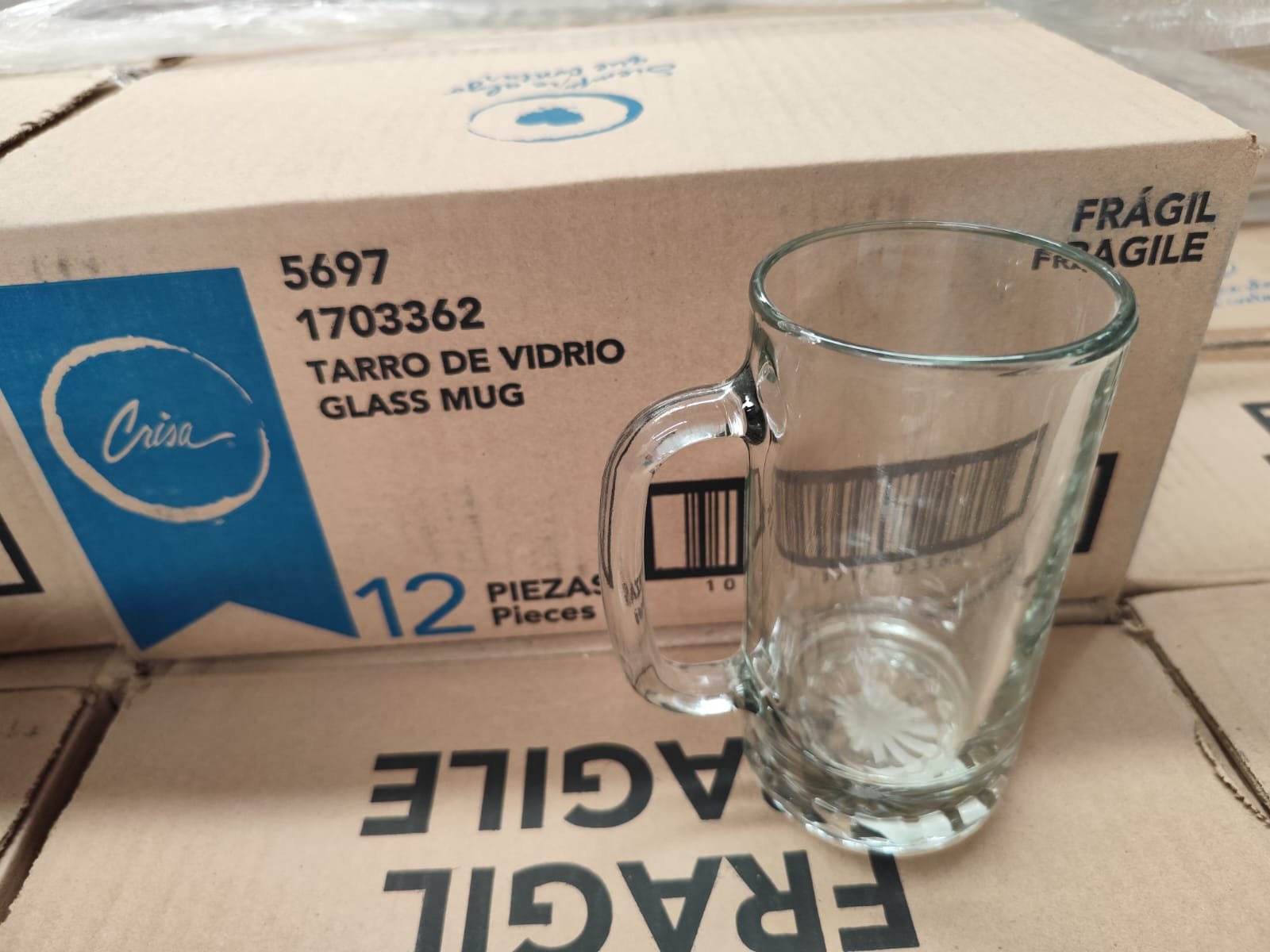 Juego de 12 Tarros Cerveceros Lisos 5697 de 473 ml / 16 oz - Image 5